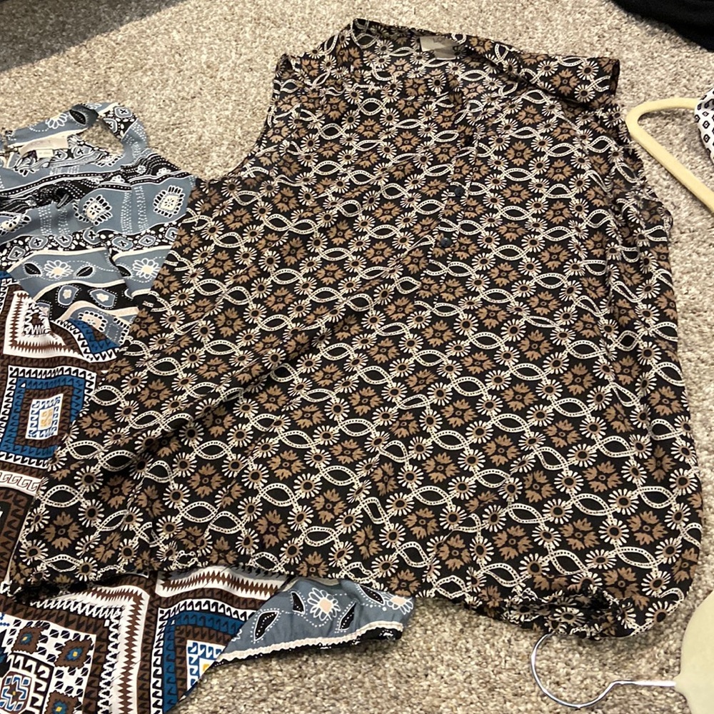 3 sleeveless blouses.   Great for under blazer